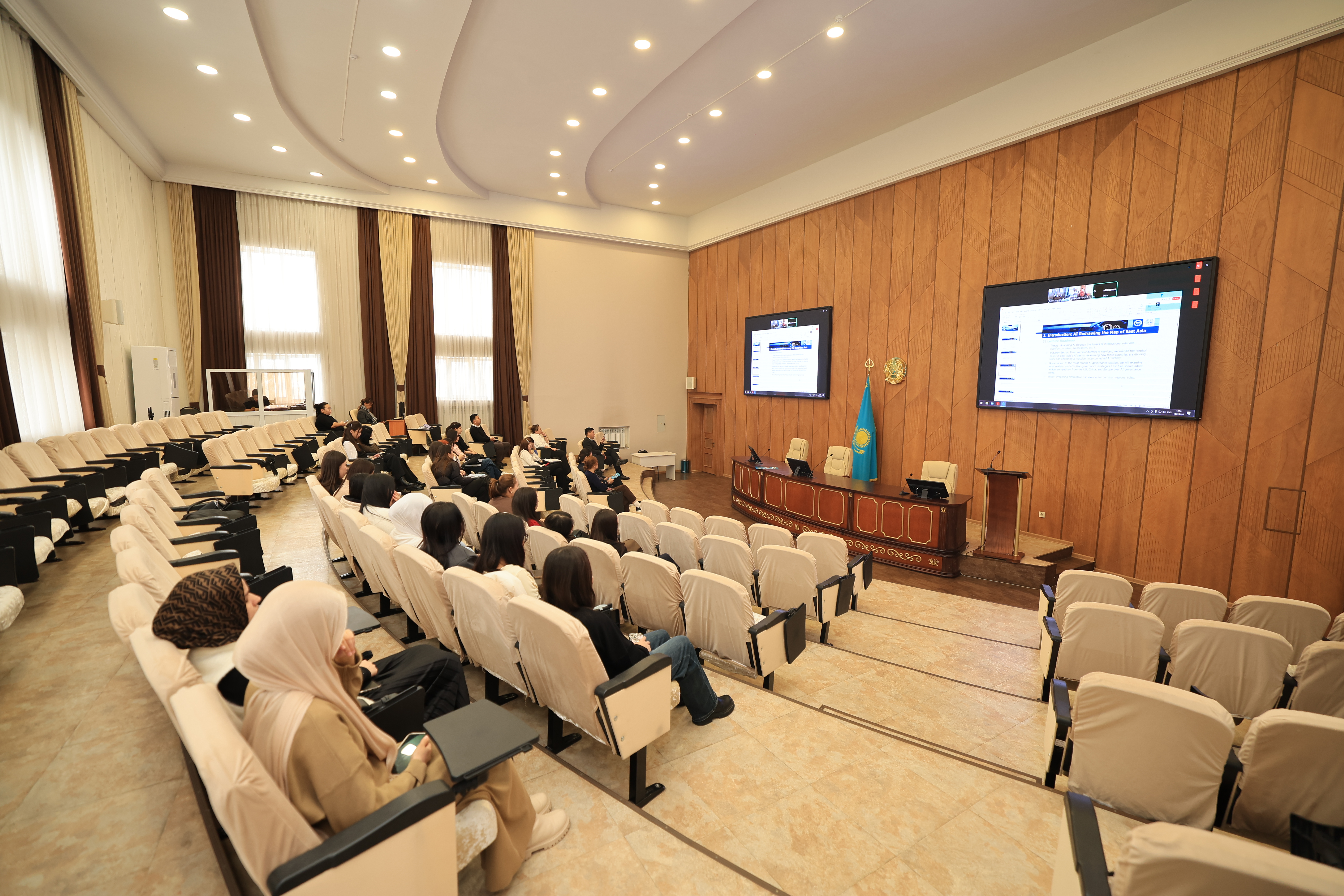 Lecture by Professor Kim Youen on “AI and Prospects for East Asian Regional Integration” held at M. Auezov South Kazakhstan University