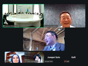 Chairman of Eurasia Foundation (from Asia) Yoji Sato delivers Online Lecture at M. Auezov South Kazakhstan University