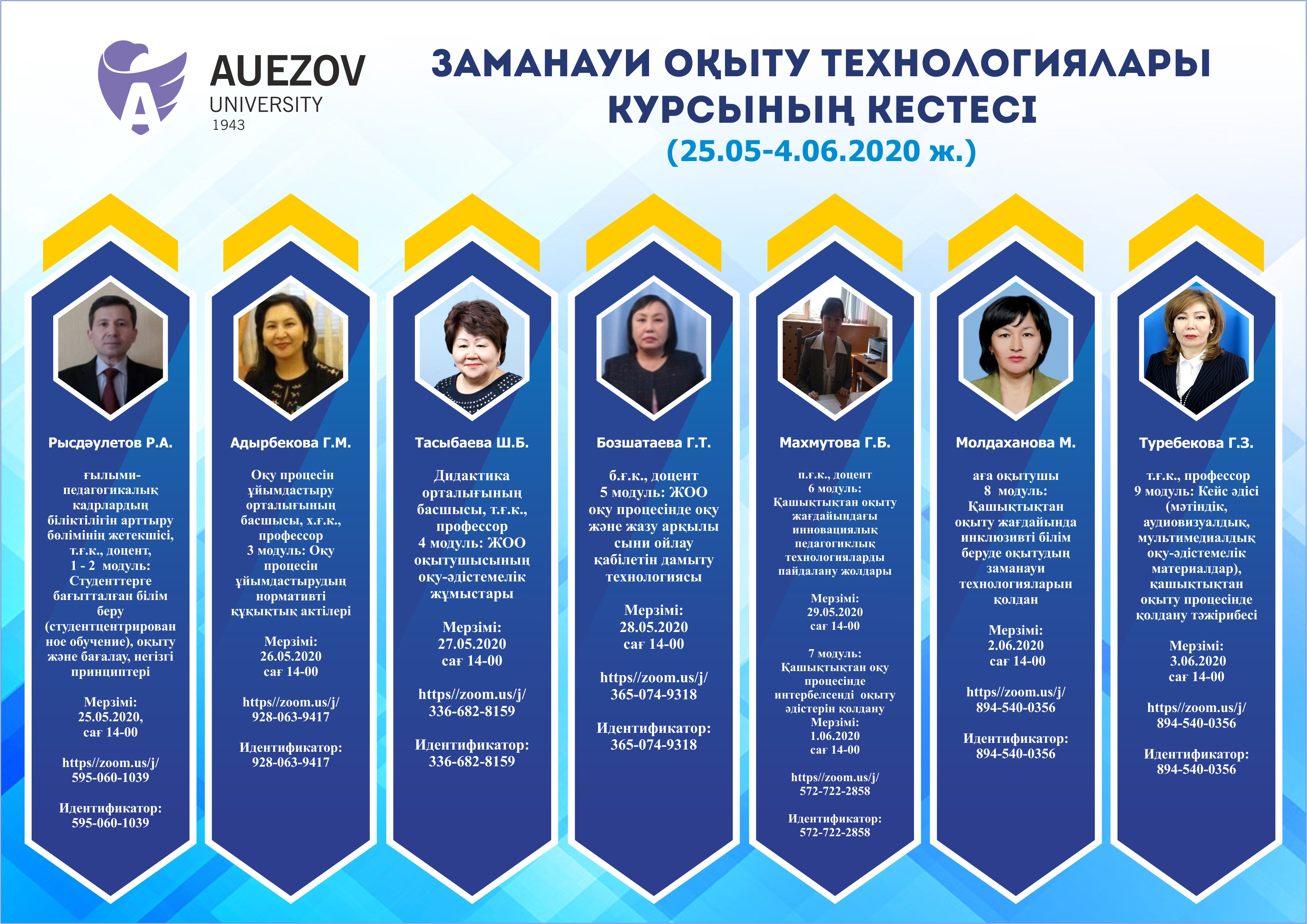 "ЗАМАНАУИ ОҚЫТУ ТЕХНОЛОГИЯЛАРЫ" ОНЛАЙН КУРСЫ
