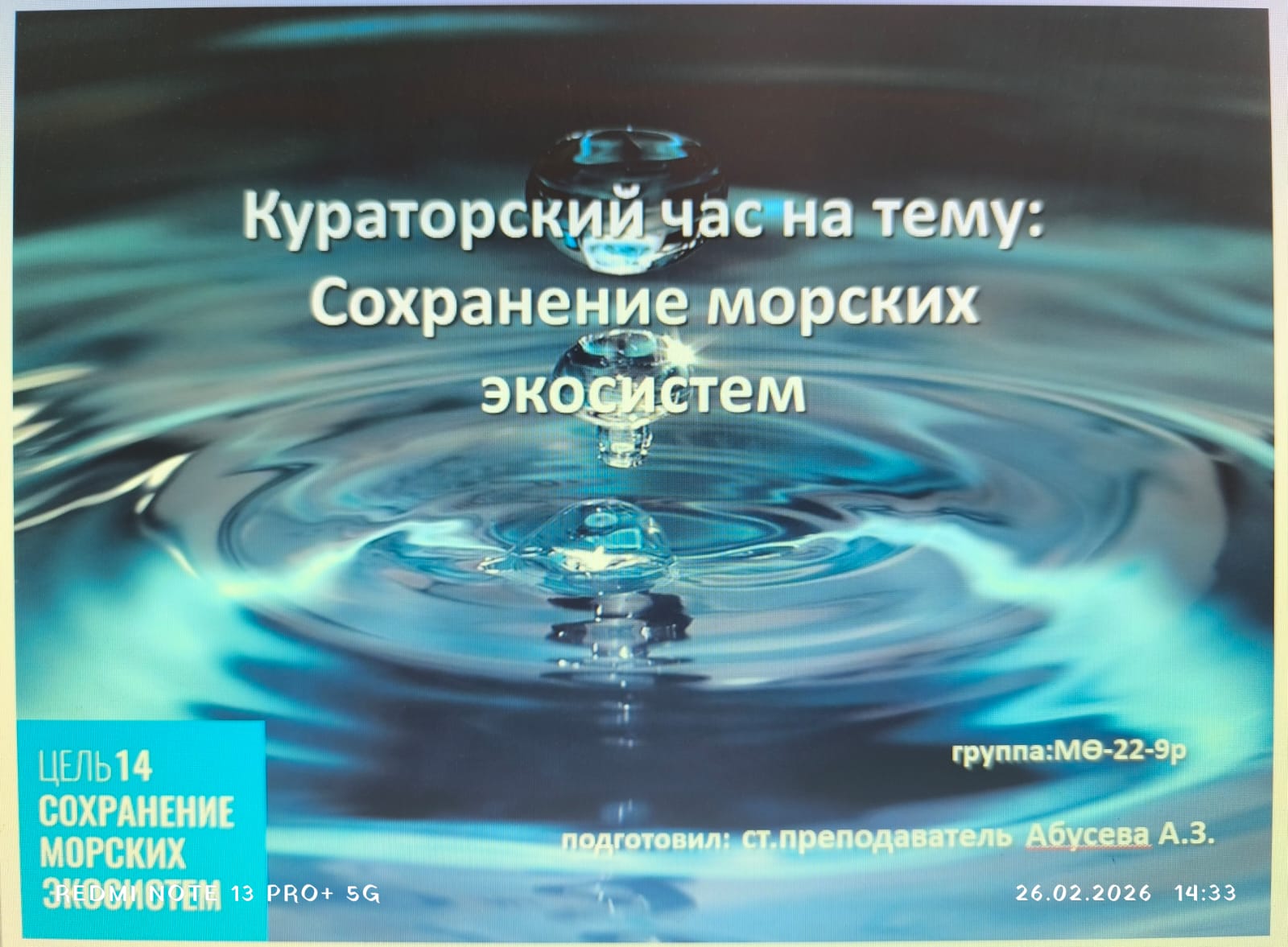 Сохранение морских экосистем 